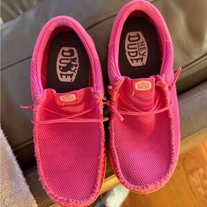 Hey Dude Girls Pink Slip-On Shoes